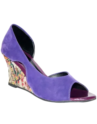 Fiorella Purple Peep Toes