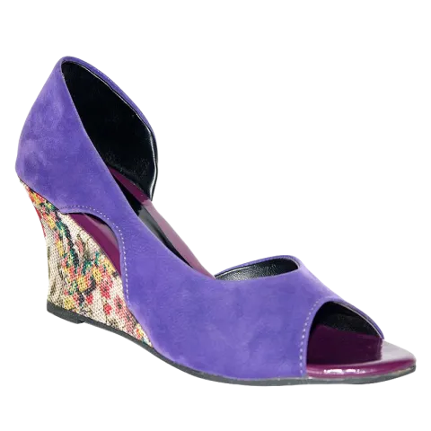 Fiorella Purple Peep Toes