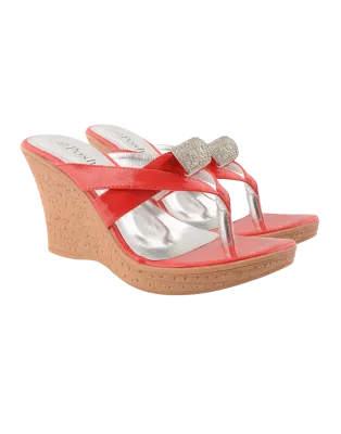 New Ladies High Wedge Heel Toe Thong Diamante Flip Flop Sandals