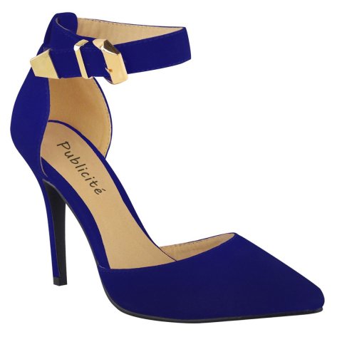 Womens high heel point toe stiletto sandals ankle strap court shoes