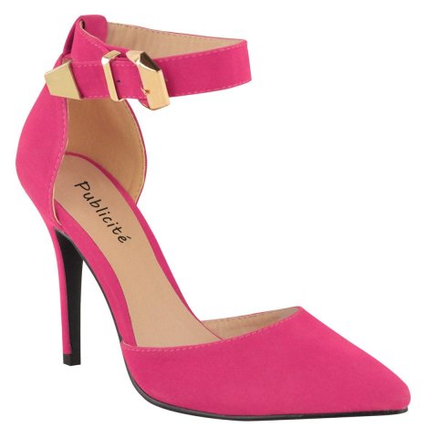 Womens high heel point toe stiletto sandals ankle strap court shoes